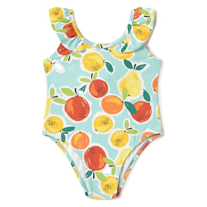 Costum de baie fete Mayoral, 1742 47, Poliester, 4 ani, Multicolor