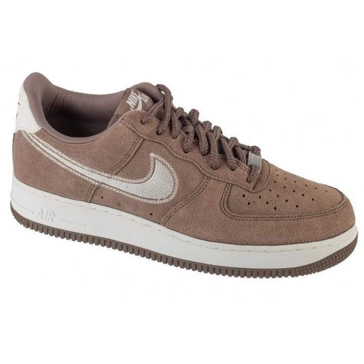 Мъжки спортни обувки, Nike, Air Force 1 '07, велур, кафяв, 40 EU