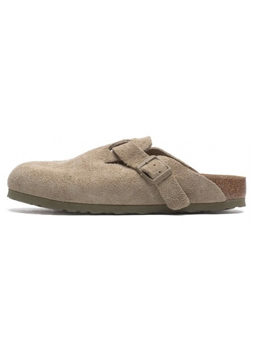 Női klumpa, Birkenstock, Boston Leve, bézs, velúr