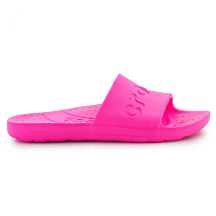 Slapi Crocs, Pink Crush, femei, roz, material sintetic