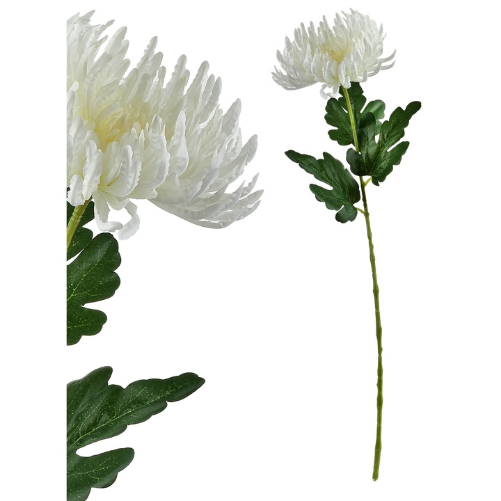 Művirág ág, műanyag, Viridis, Chryzantema, 70 x 15 cm, vegyes szín, 1 darab