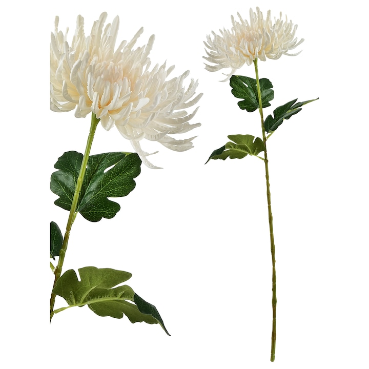 Művirág ág, műanyag, Viridis, Chryzantema, 70 x 15 centiméter, vegyes szín, 1 darab