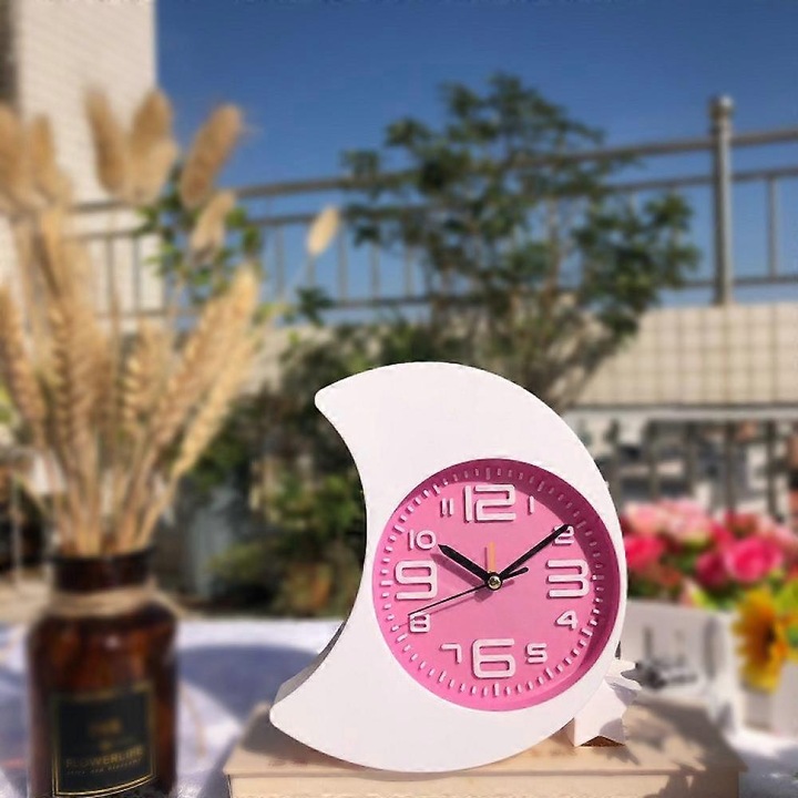 Ceas desteptator pentru dormitor, Ceas desteptator cu luna, Ceas de birou pentru decorarea casei studentesti