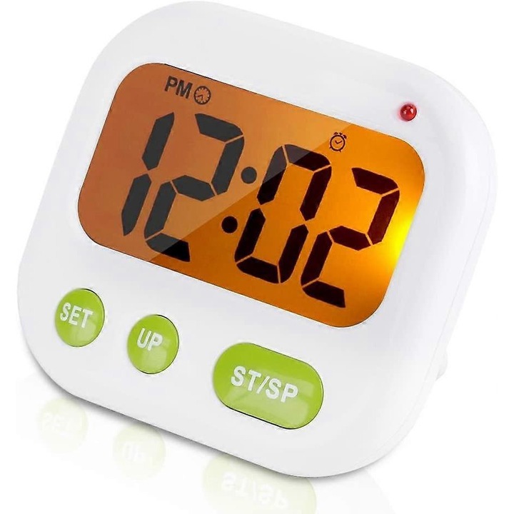 Rezgő ébresztőóra, táska, elektronikus ébresztőóra, digitális asztali óra, multifunkcionális, időzítő, háttérvilágítású ébresztőóra, dallam, hálószobai dal