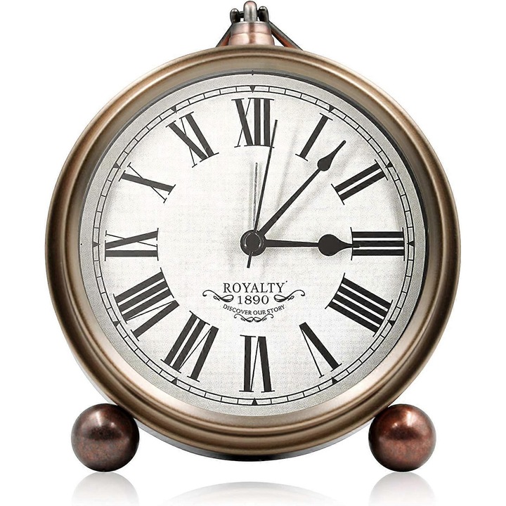 Vintage asztali ébresztőóra, kicsi, 5"-os analóg asztali ébresztőóra, beköltözési ajándék, nyugdíjazási ajándék, hálaadásnapi születésnapi ajándékötletek