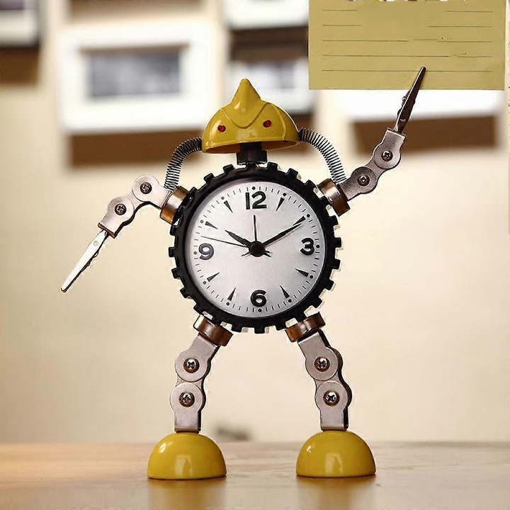 Ébresztőóra hálószobába, robot ébresztőóra, asztali óra diákok otthonának dekorációjához