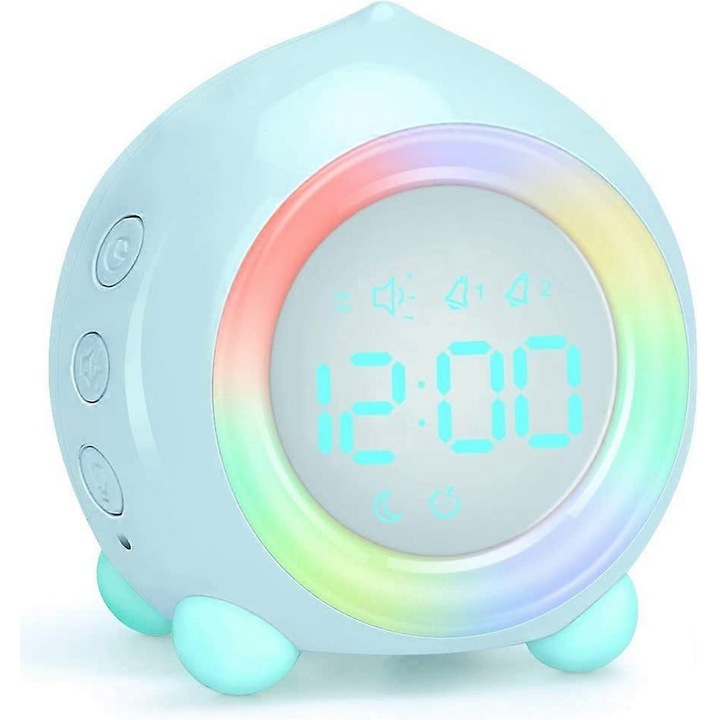 Digitális ébresztőóra, LED éjjelióra, kettős ébresztőóra éjszakai fénnyel, gyerek ébresztőóra, kis ébresztőóra hálószobába utazáshoz, USB-tápellátású