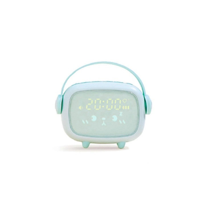 Ceas desteptator Justup pentru copii, dormitor, antrenor de somn pentru copii, lumina de trezire, lumina de noapte --- Verde