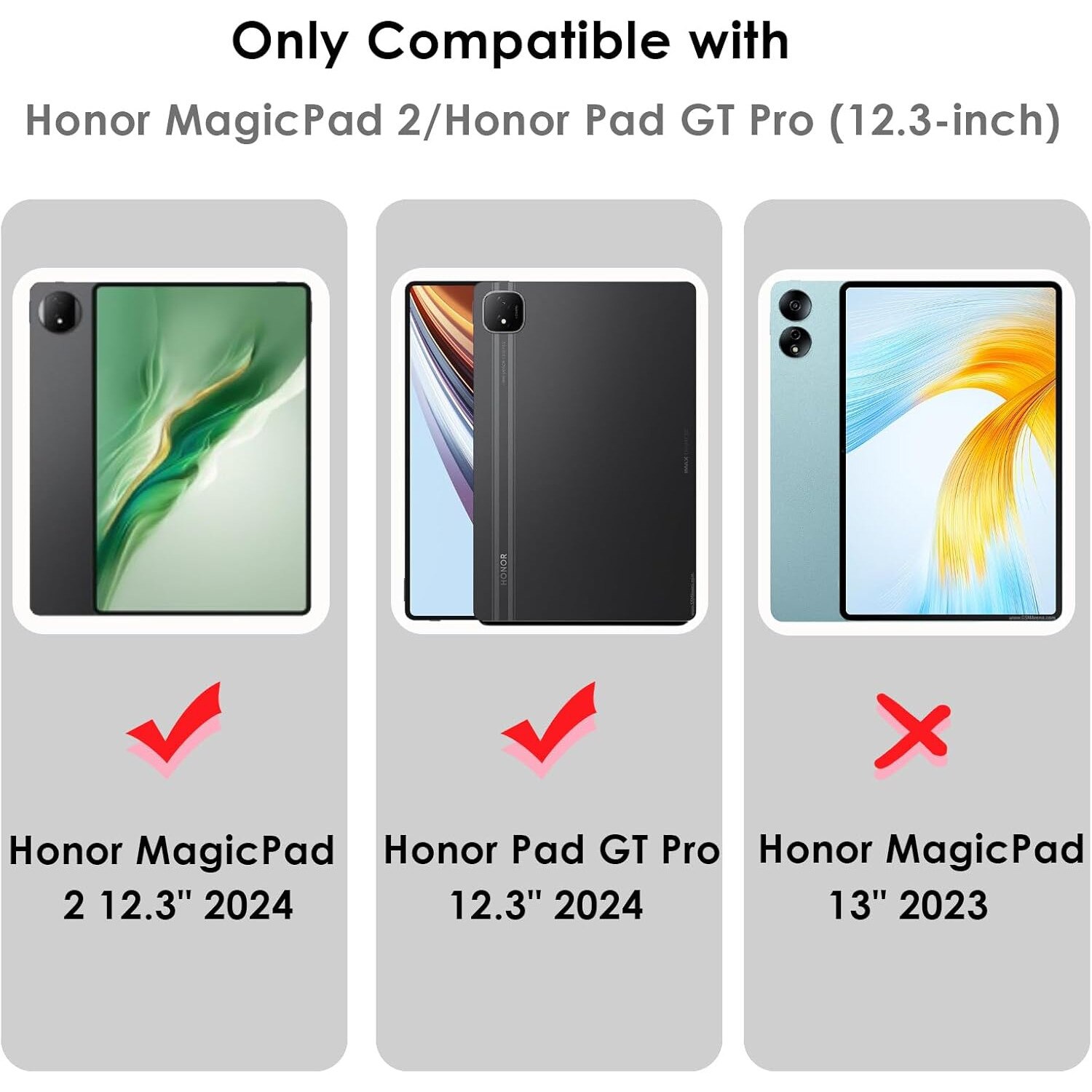 Husa de protectie tableta pentru Honor Magic Pad 2 12.3''/Honor Pad GT Pro 12.3'', Negru
