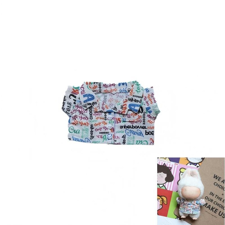 Риза за кукли Labubu, 7 инча, многоцветна