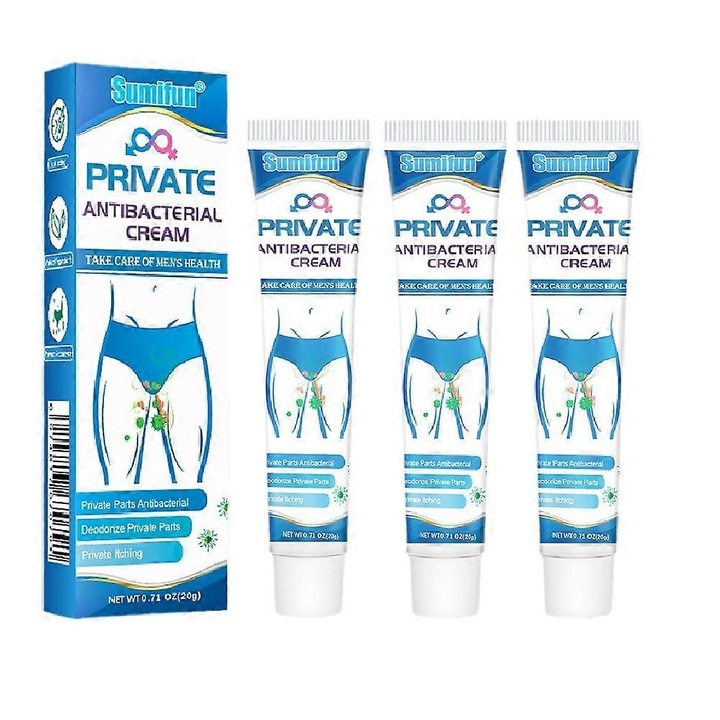 Crema anti-mancarime pentru barbati, Sumifun, set de 3, formula pe baza de plante, 20g, 12.8x3x2cm