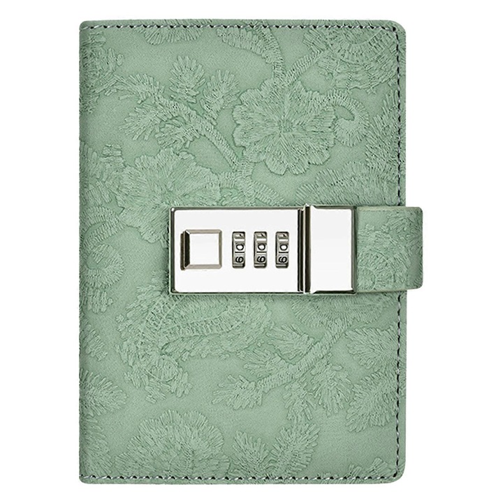 Agenda cu lacat, 96 foi, hartie groasa, protectie oculara, 14x10cm, cutie cadou