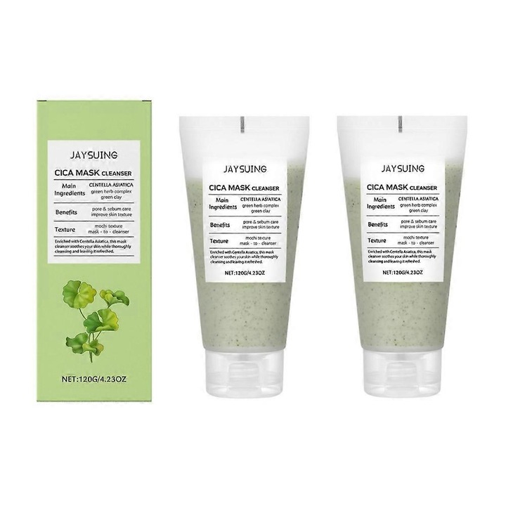 Set masca si gel de curatare, Jaysuing, ingrijirea porilor, exfoliante, hidratante, 2 bucati