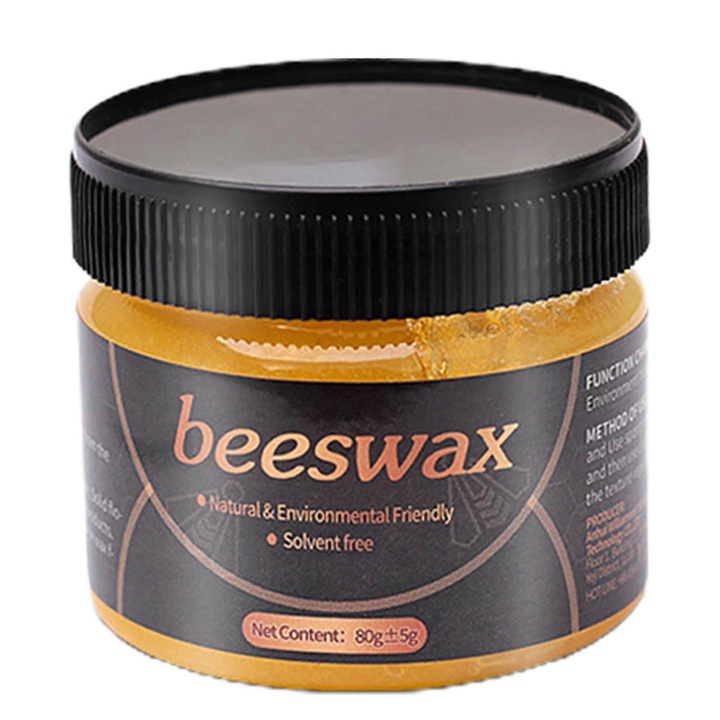 Ceara pentru ingrijirea mobilei Beewax, 80g, naturala, pentru lemn tratat, 58x50mm
