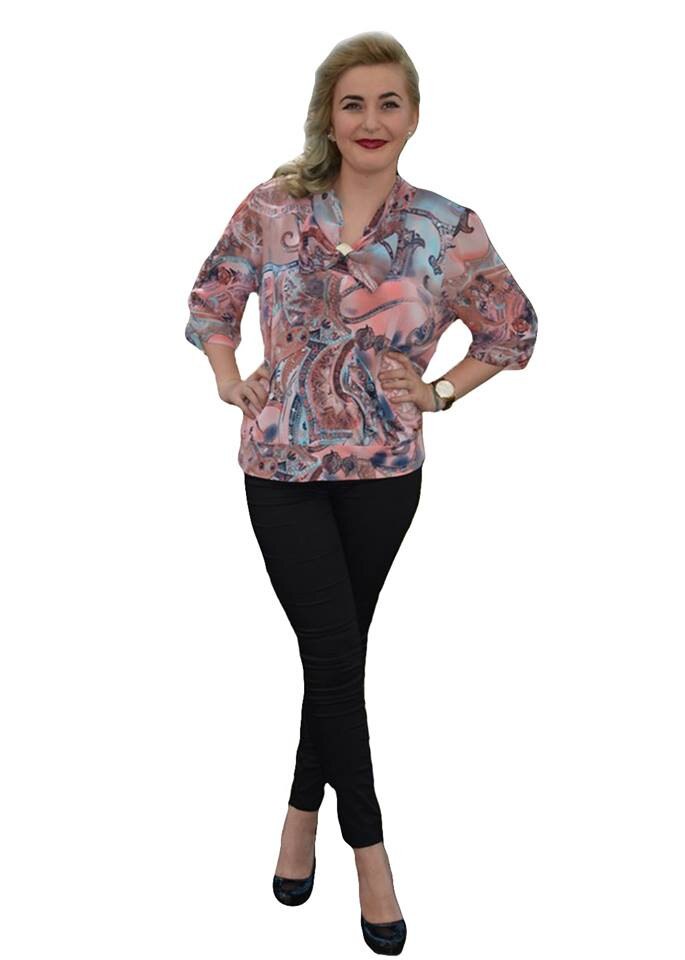 Bluza cu maneca trei-sferturi, feminina,D&J Exclusive, Plamaniu