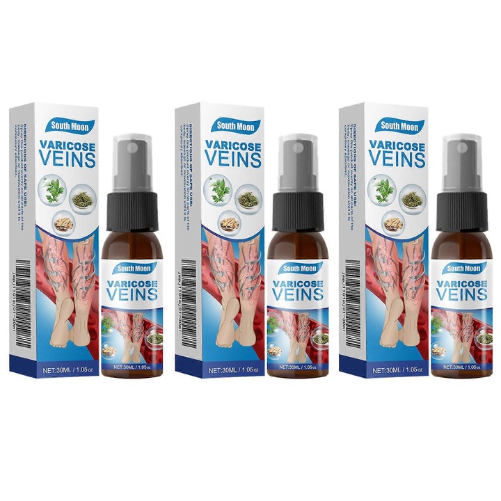 Visszér spray, 30ml, 3 darabos szett, természetes kivonat, könnyen alkalmazható