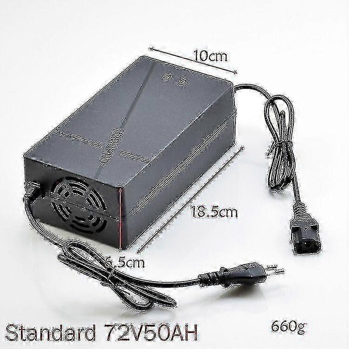 Incarcator inteligent 72V 50Ah pentru vehicule electrice, 10x6.5x18.5cm, multicolor