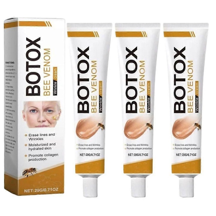 Arckrém méhméreggel, ránctalanító, feszesítő hatású, 3 darabos szett