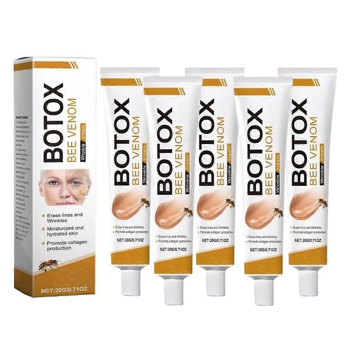 Arckrém méhméreggel, ránctalanító, feszesítő, hidratáló, 5 darabos szett