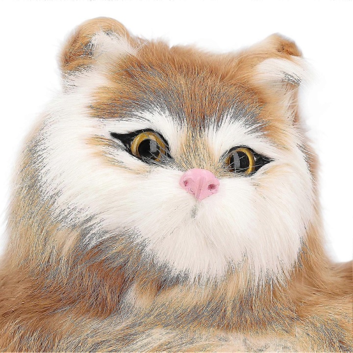 Jucarie de plus, pisica somnoroasa, design realist, material sintetic, 30x20cm