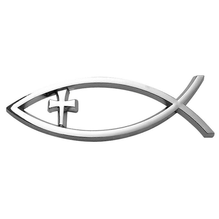 Ichthys dekoratív matrica, vallási szimbólum, akril, időjárásálló