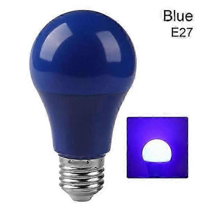 Bec LED colorat, E27, 5W, Ra80, 10.000 ore, Albastru