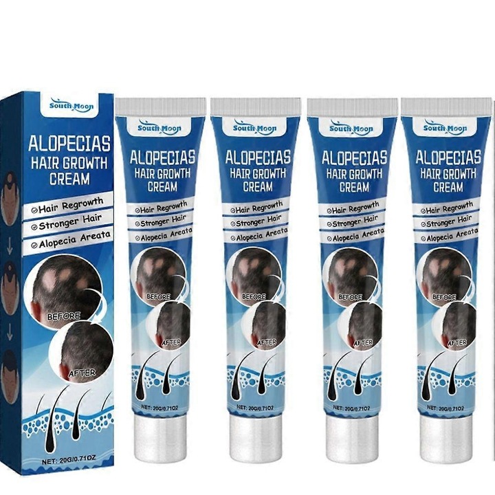 Crema tratament pentru alopecie, South moon regenerare par, set 4 bucati, hranire radacini, imbunatatire calitate par