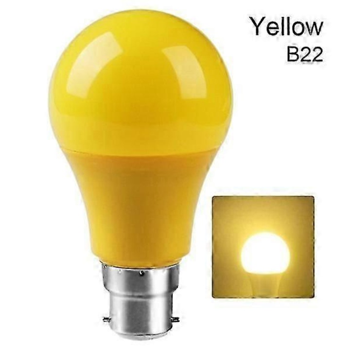 Bec LED, E27, 5W, galben, durata de viata peste 10.000 ore