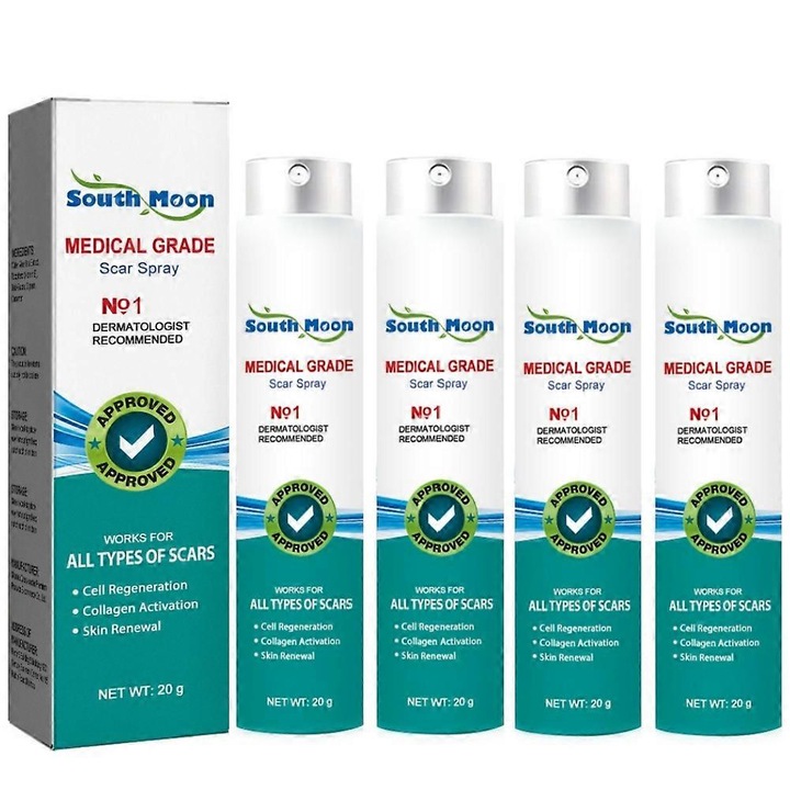 Set 4 Spray-uri pentru ingrijirea cicatricilor, South Moon, Pentru toate tipurile de piele