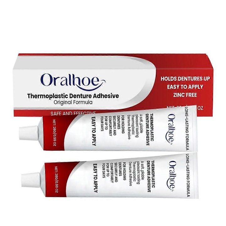 Adeziv dentar termoplastic de lunga durata, ORALHOE, set de 2 bucati, confortabil, usor de utilizat