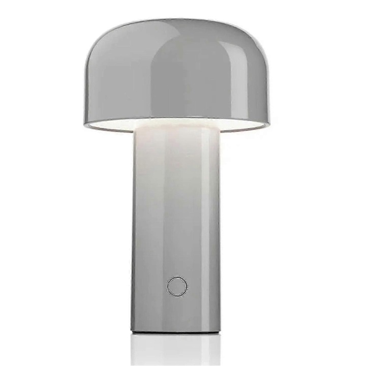 Veioza portabila cu LED, 3W, 3 niveluri de iluminare, metal, gri, 12.5x20.5cm