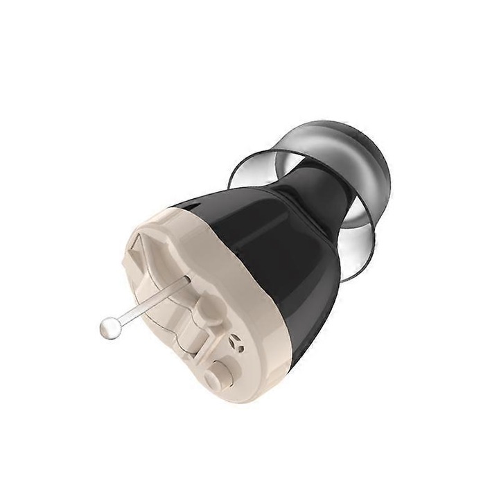 Aparat auditiv digital cu reducere a zgomotului, ajustabil, pentru urechea stanga, negru, dimensiuni mici