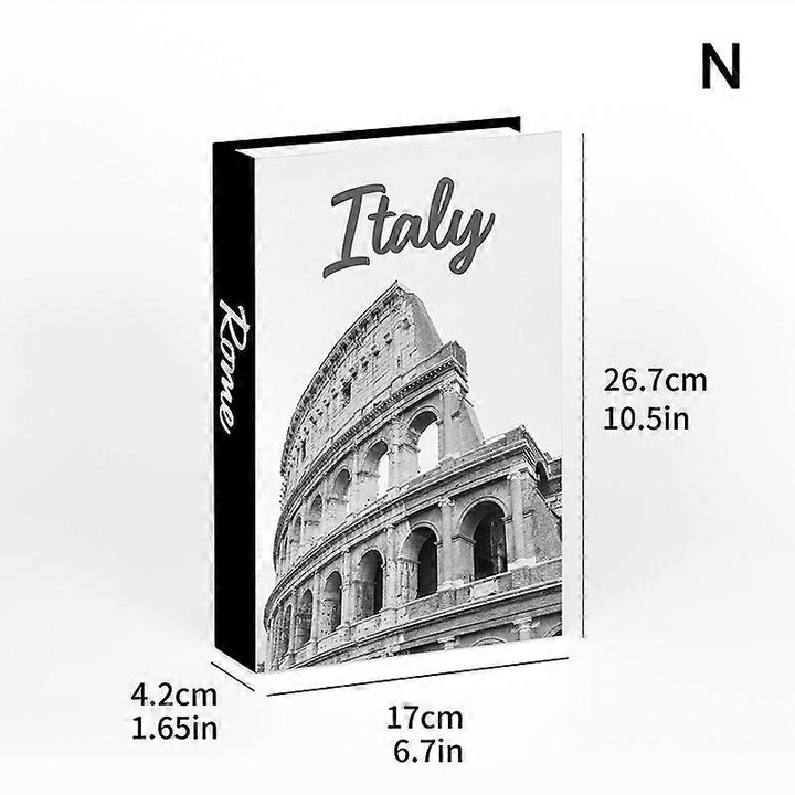 Ornament carte falsa decorativa, 17x4.2x26.7cm, carton, multicolor