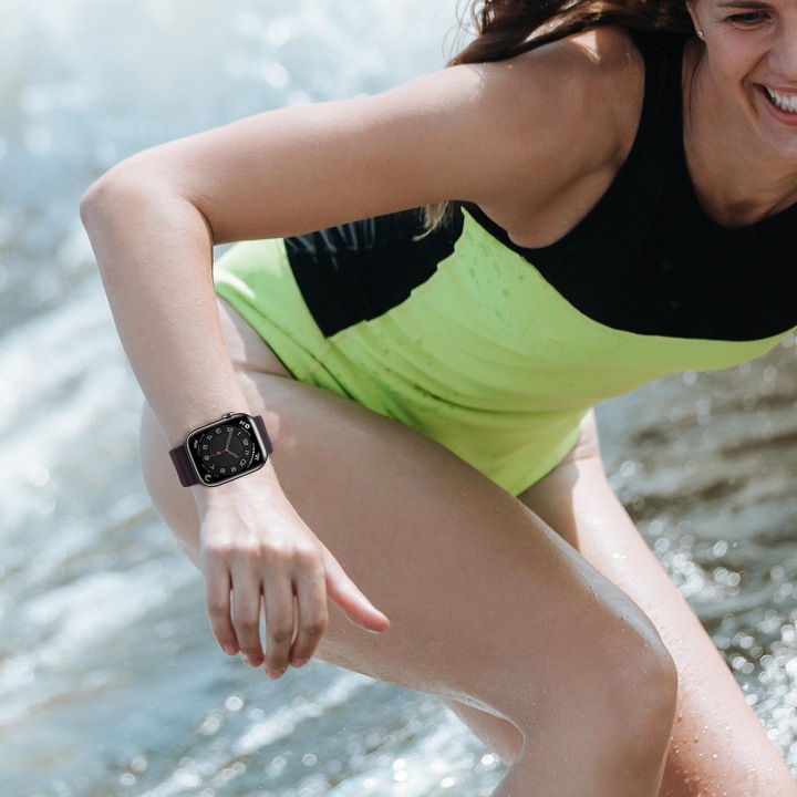 Bratara Ocean pentru Apple Watch Ultra 2, 38-49mm, silicon, multicolor, set bratara