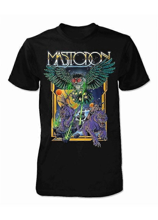 Mastodon férfi póló, klasszikus szabású, pamut, többszínű