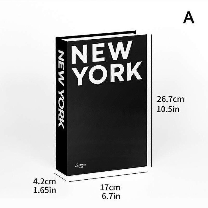 Cartea decorativa falsa, 17x4.2x26.7cm, carton, multicolor, set 1 buc.