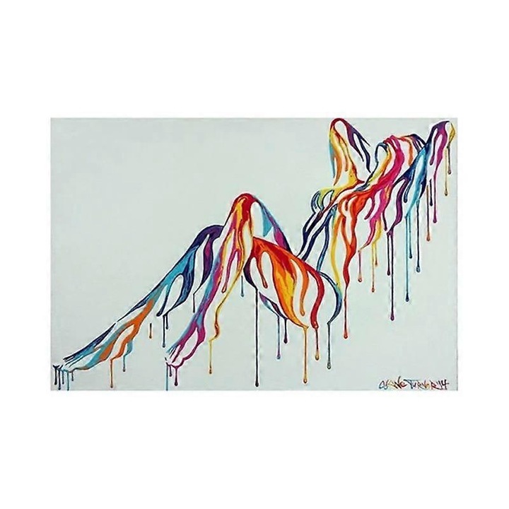 Vászonkép, Absztrakt lány, graffiti művészet, 40x60cm