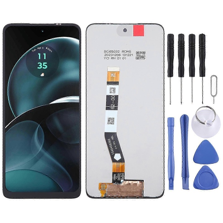 LCD екран с дигитайзер за Motorola Moto G14, цялостен монтаж, черен