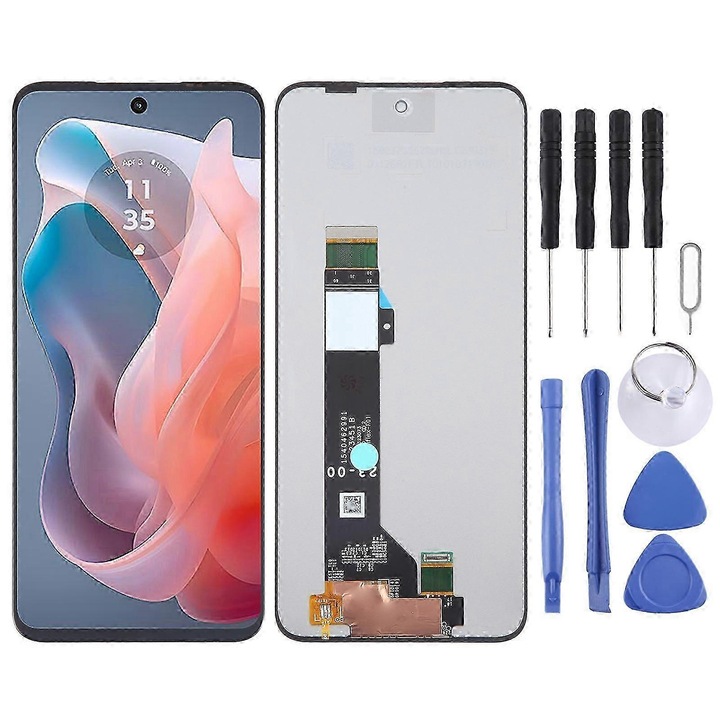 LCD екран с пълен дигитайзер за Motorola Moto G Play 2024, черен