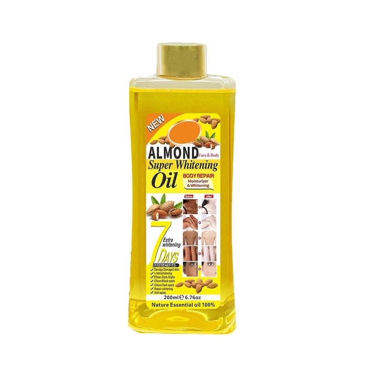 Fehérítő kozmetikai olaj, 200ml, bőrtónus kiegyenlítésére, 14.2x5.2cm