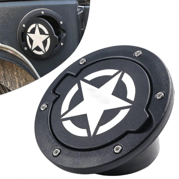 Üzemanyagtartály sapka Jeep Wrangler JK 2007-2017, alumínium, fekete