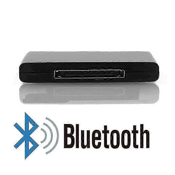 Adaptor audio Bluetooth 5.0, 30 Pin, negru, dimensiuni 42x36x7mm