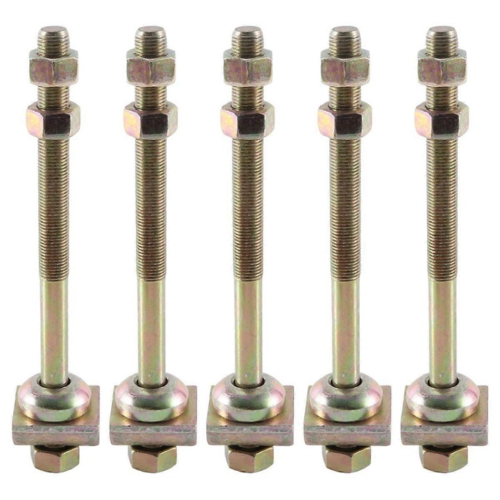 5 db hatlapfejű csavar készlet torziós rúd beállításához, réz, Navara D21 D22 4WD RWD-hez