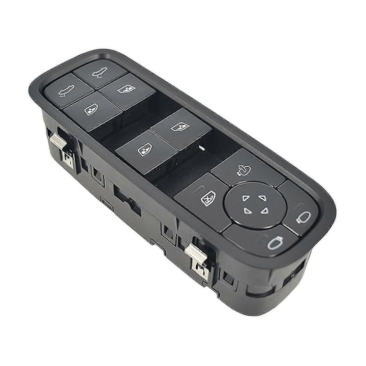 Bal oldali elektromos ablakemelő főkapcsoló / vezérlőpanel Porsche Cayenne 2018-2021, Panamera 2017-2021 modellekhez, 971959858C, ABS, egyszerű beszerelés, Fekete, 1 db