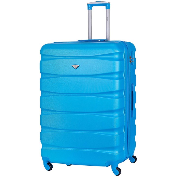 Troler cabina 4 roti, 25", turcoaz, set de trolere