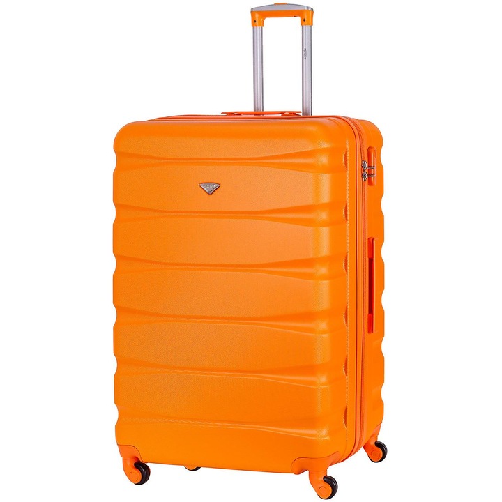 Troler cabina 4 roti, 25", portocalie, set de trolere