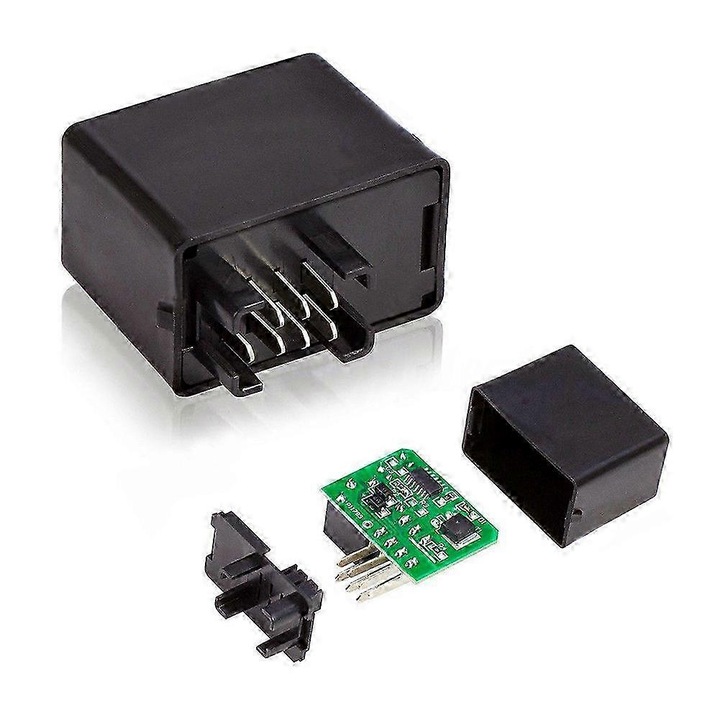 Releu semnalizare / releu intermitent 7 pini compatibil GSXR 650/750/1000, pentru semnalizatoare LED, 12-12.8V, 0.1-100W, negru, 1 buc