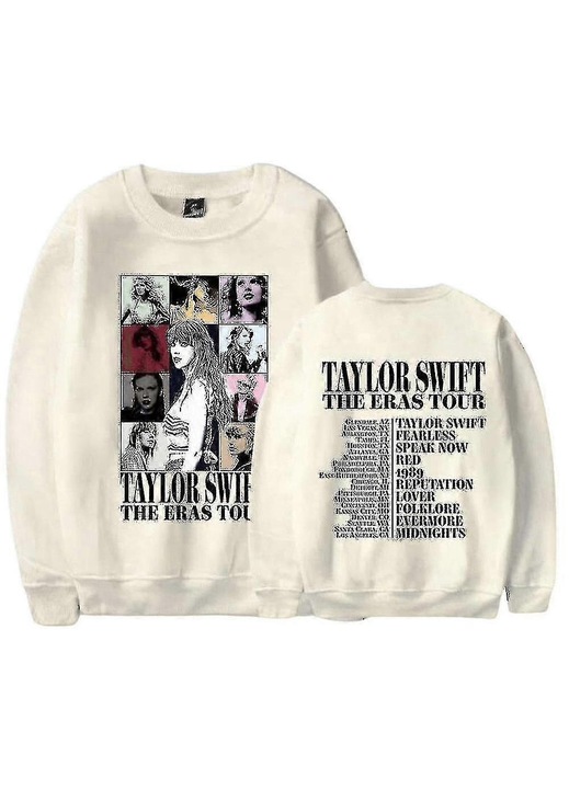 Taylor Swift The Eras unisex kapucnis pulóver, hétköznapi, poliészter, rajongói szett, Sárgabarack
