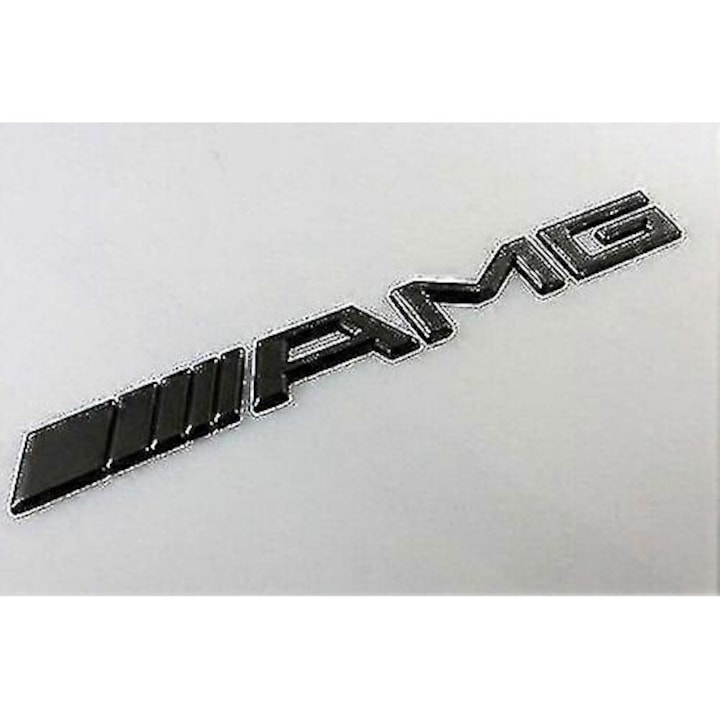Embléma csomagtartó AMG matt fekete, 195x20mm, készlet minden Mercedes AMG modellhez