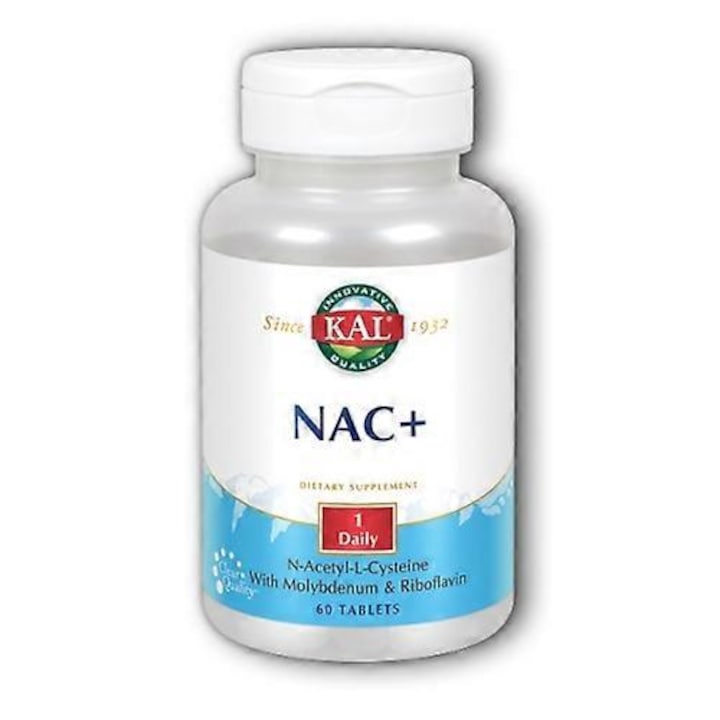 Supliment alimentar Kal Nac+, 60 comprimate, cu Riboflavina
